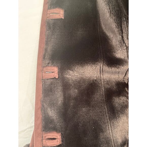 Gallery XL Ladies Faux Leather & Suede Button Down & Hooded Mid Length Coat - Picture 15 of 16